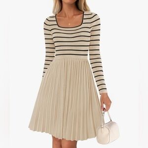 NWT beautiful sweater dress with pleats